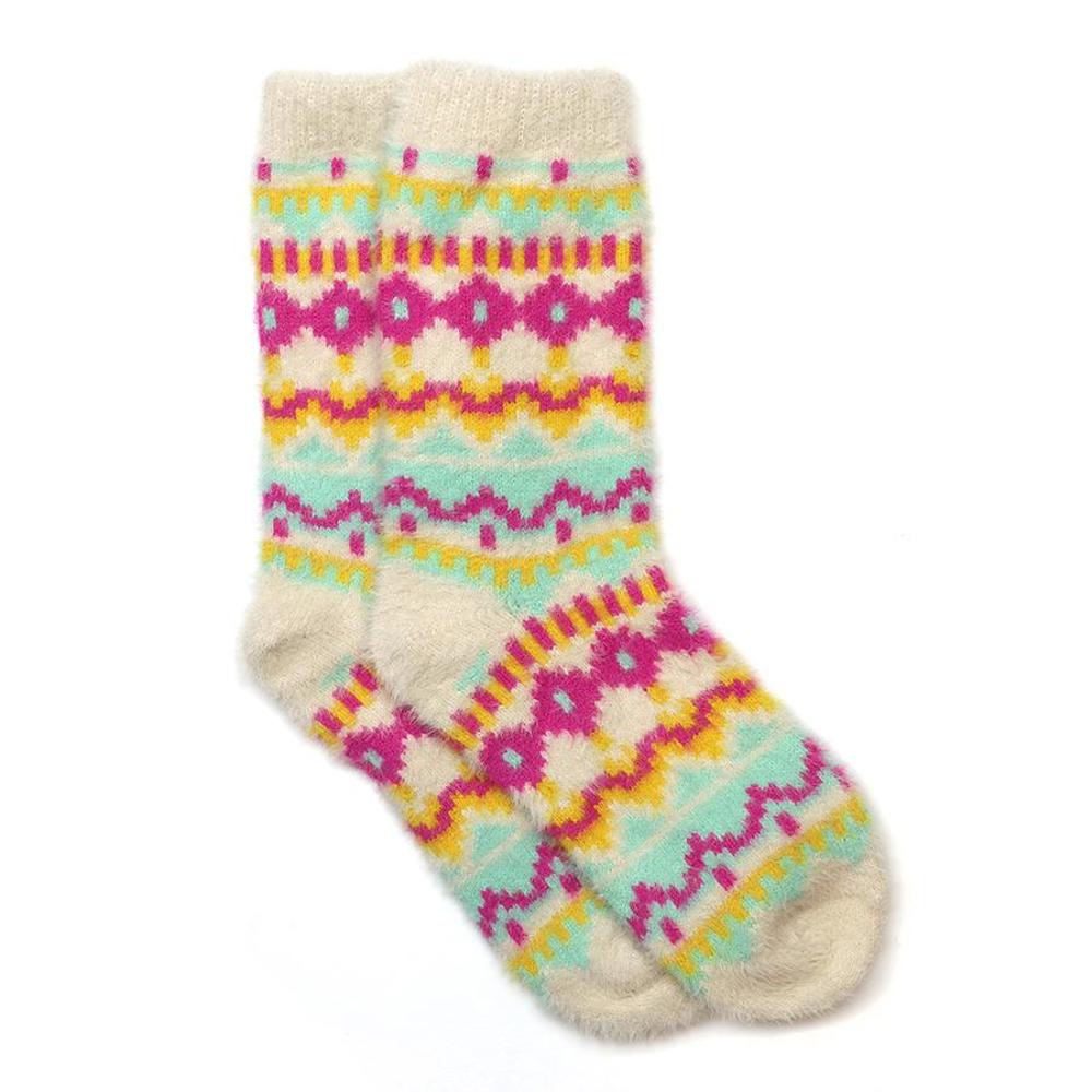 Peace of Mind Socks Mia Fluffy Scandi Pixel